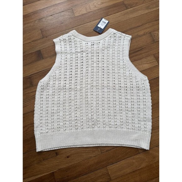 Universal Thread Women's Openwork Cream Sweater Vest Size XL - Picture 5 of 5